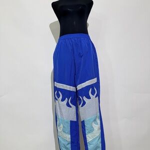 Pink + Dolphin Flame Track Pants (Large, Blue)